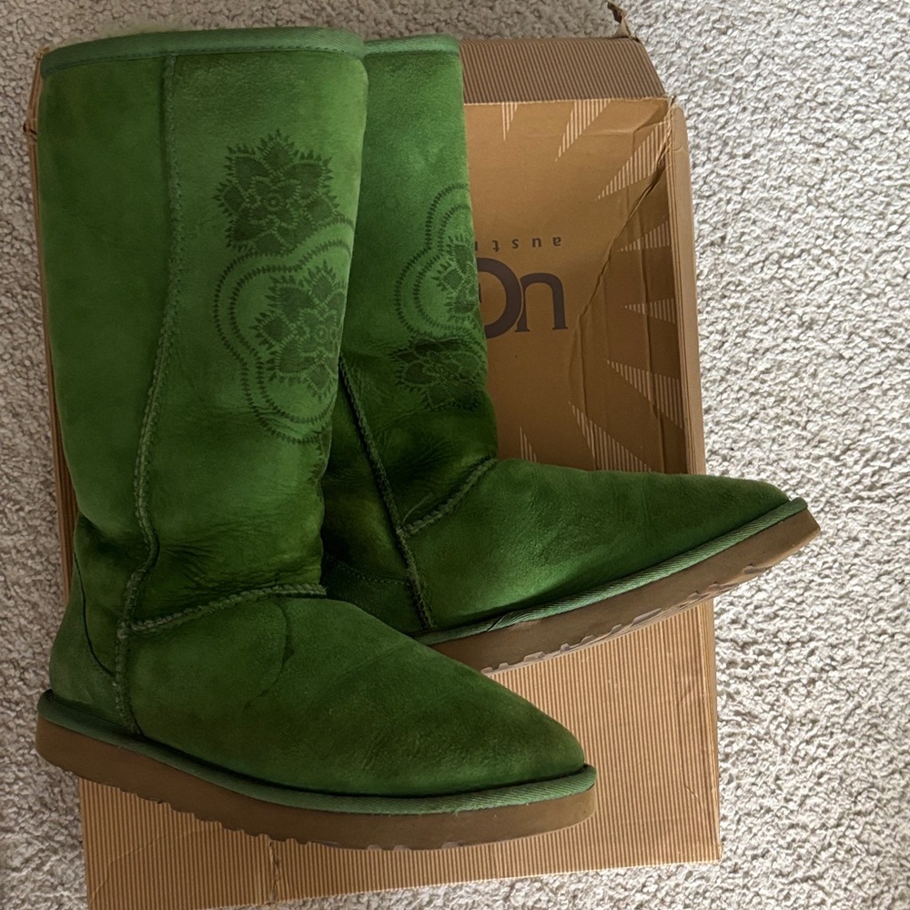 Green Suede UGG Boots